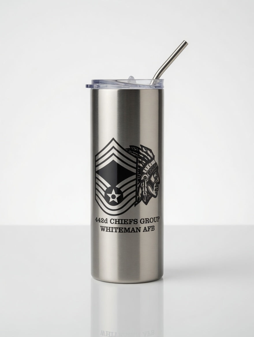 442d FW Chiefs Group- 20oz Skinny Tumbler