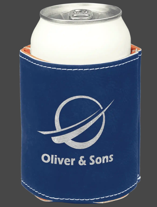 Laser engraved leather drink Koozies