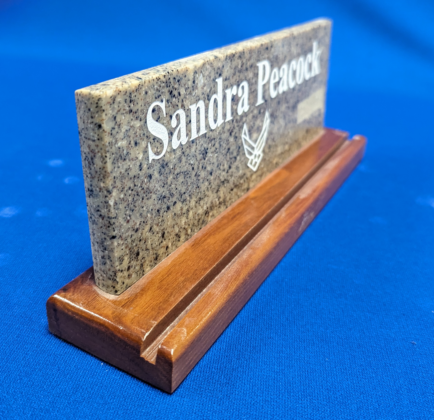 Corian Name Plate w/Coin Slot Base
