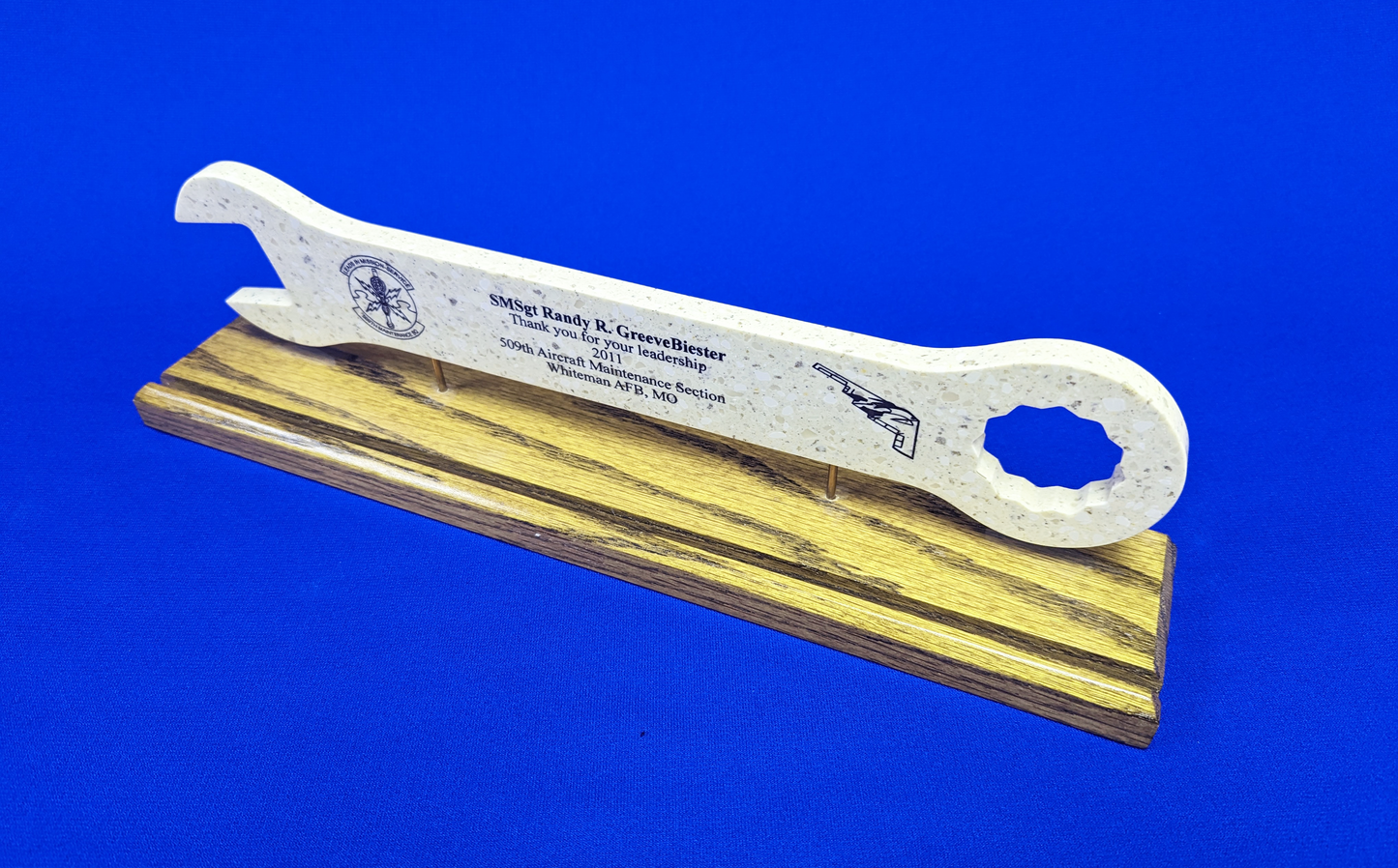 Corian Wrench on Coin Slot Base