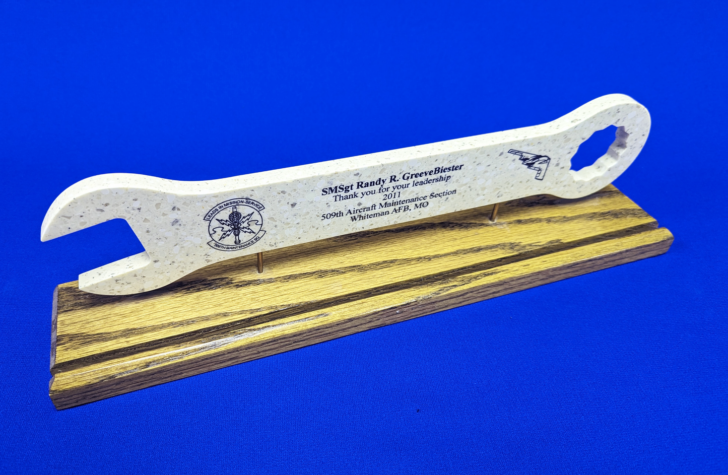 Corian Wrench on Coin Slot Base