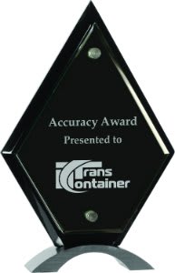 10" Diamond Black Piano Finish Floating Acrylic Standup