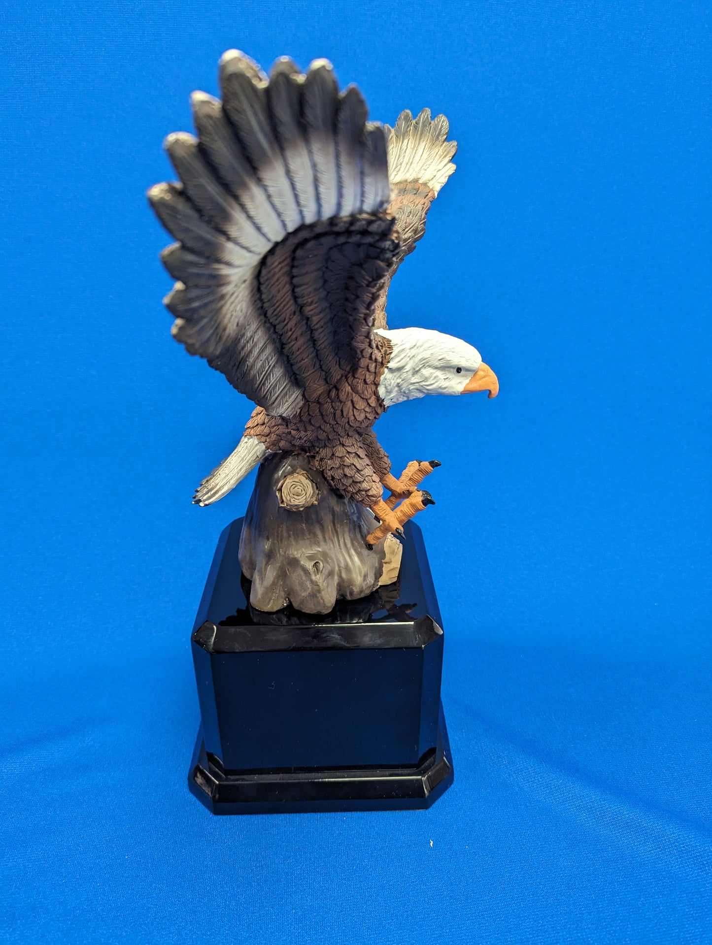 9 1/2" Hand Painted Eagle Resin