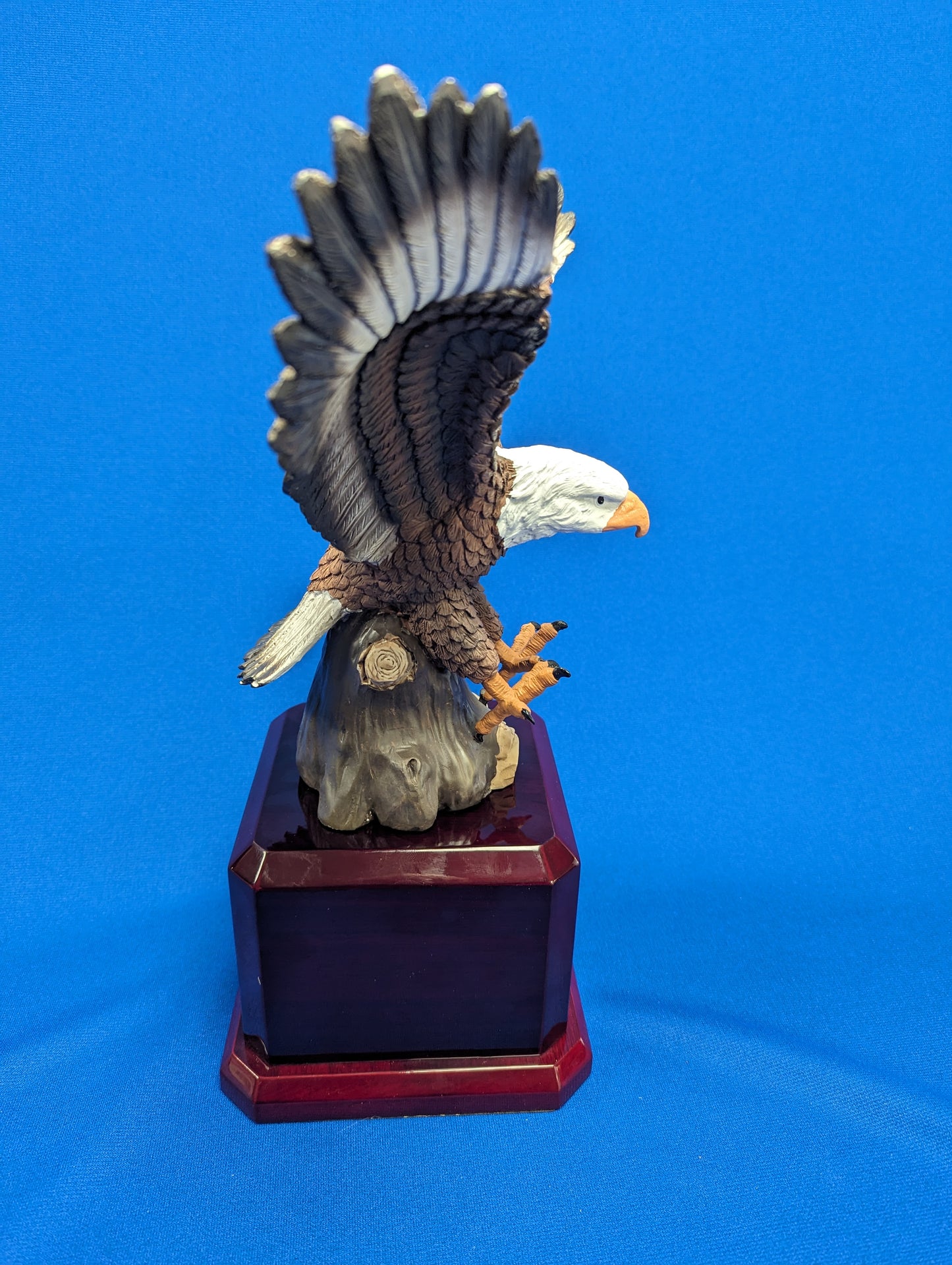 9 1/2" Hand Painted Eagle Resin