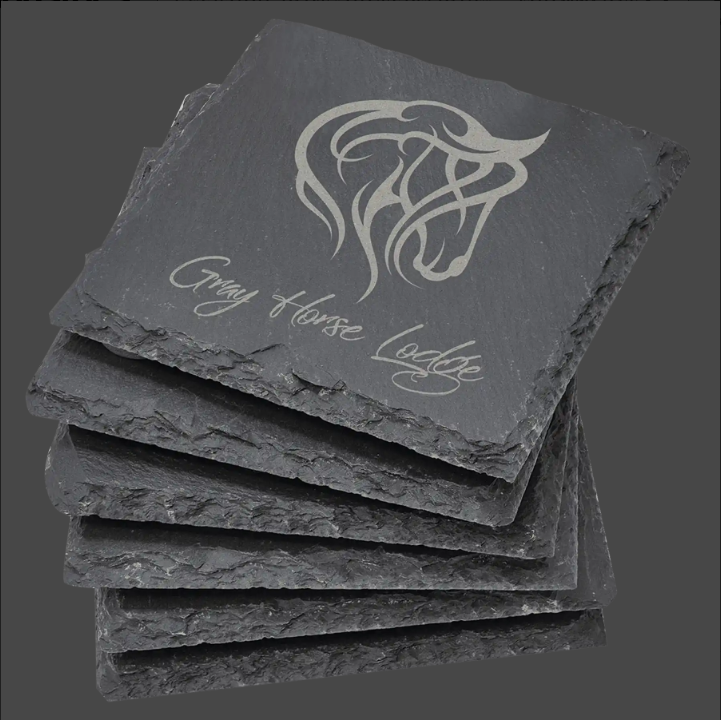 Laser Engraved Slate Coasters