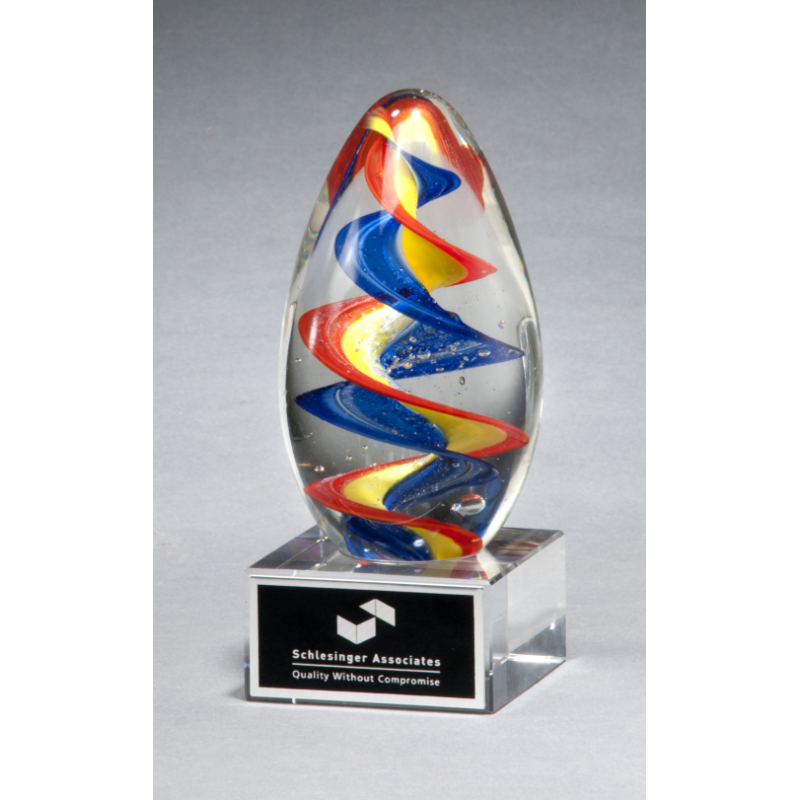 Art Glass Award with Clear Base