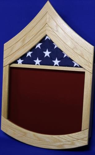 Marine E7 Gunnery Sergeant Shadow Box