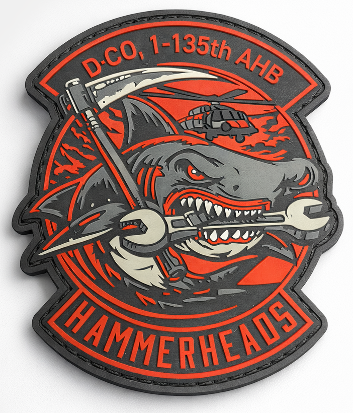 1-135th Hammerheads PVC Patch