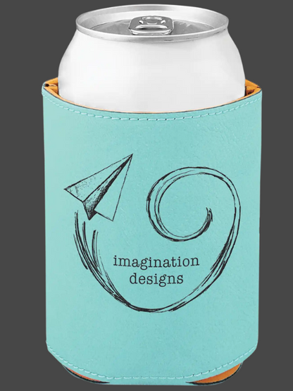 Laser engraved leather drink Koozies