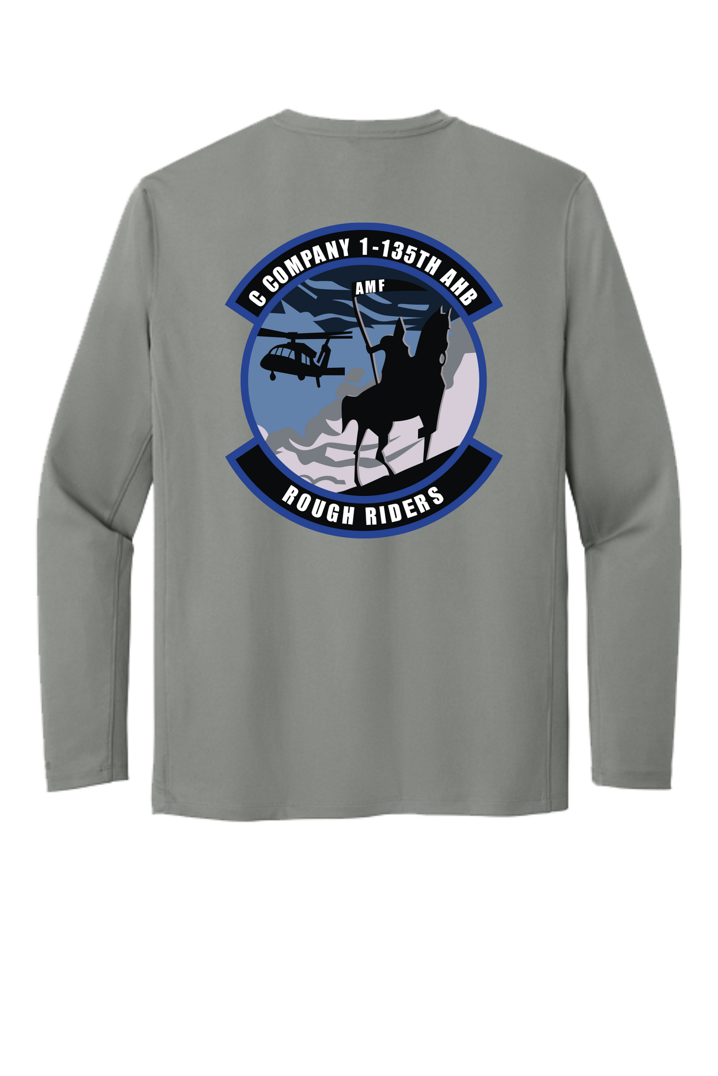 1-135th Rough Riders Carhartt Long Sleeve Dry Fit Tshirt