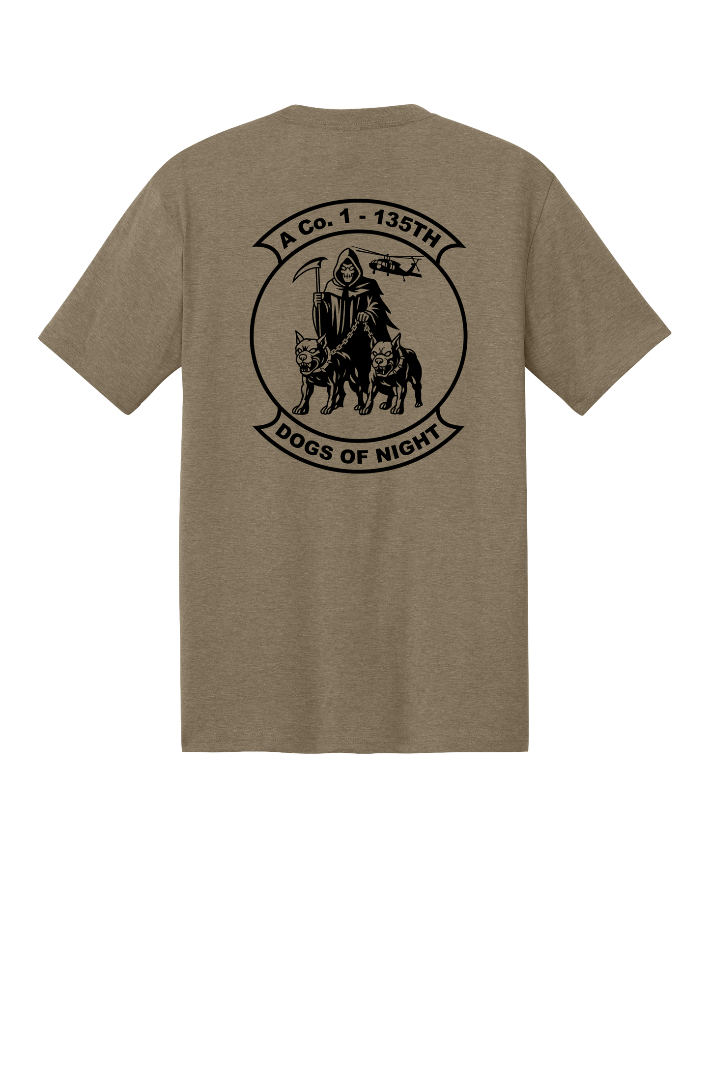 1-135th Dogs of Night District Tri Blend Tshirt