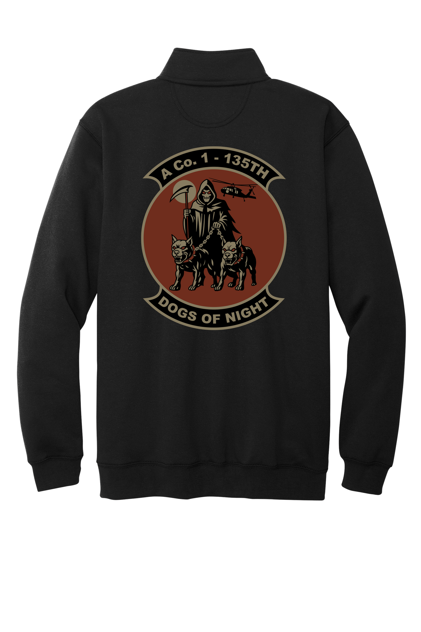 1-135th Dogs of Night Carhartt 1/4 Long Sleeve Sweatshirt