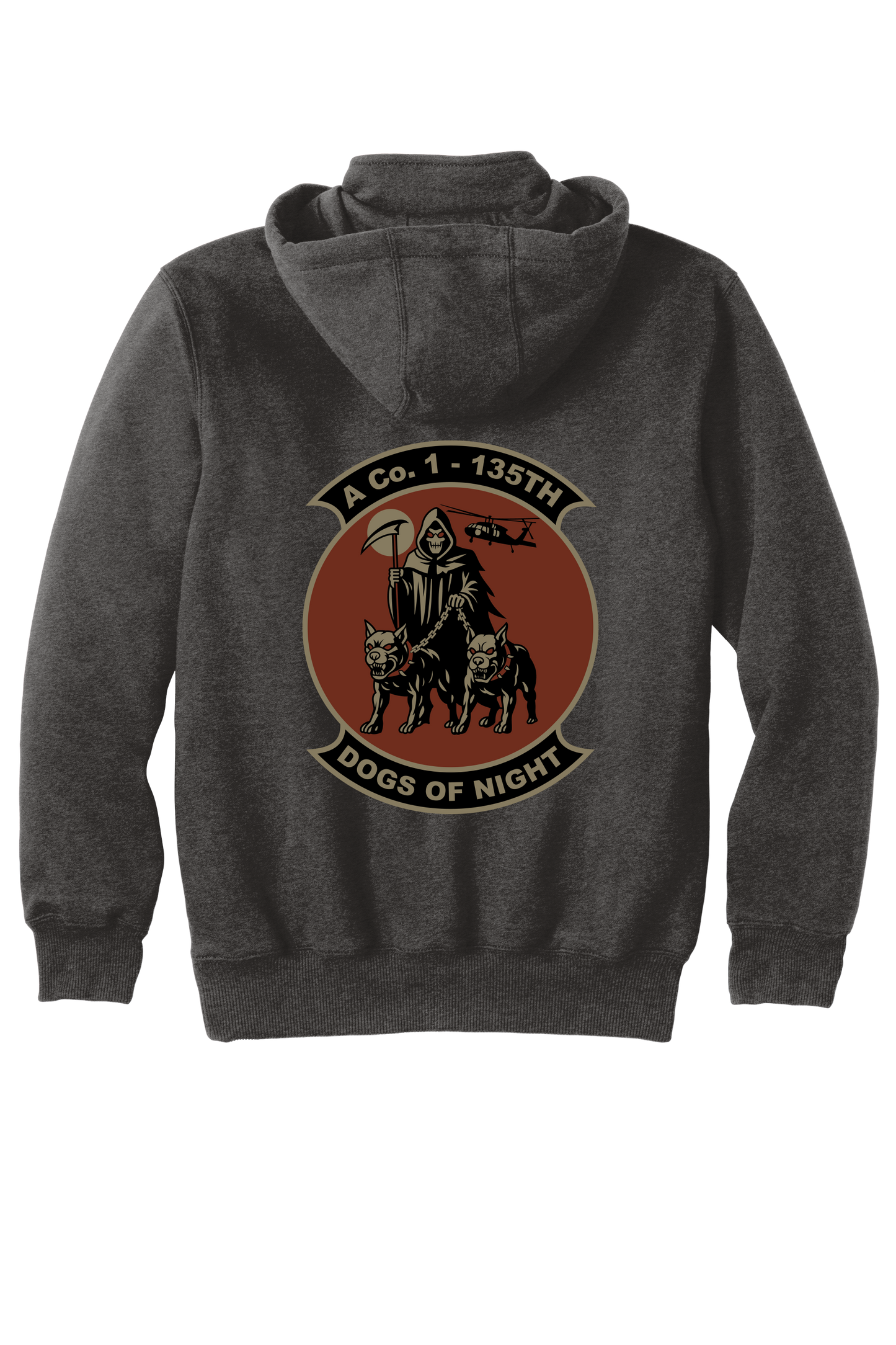 1-135th Dogs of Night - Carhartt Rain Defender Paxton Heavyweight Hooded Zip Mock Sweatshirt (Copy)