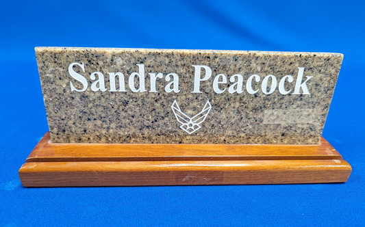 Corian Name Plate w/Coin Slot Base