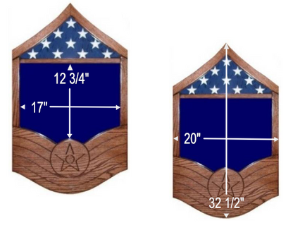 Air Force E-7 MSgt All Stripe Shadow Box (Flag/Attachments Sold Separately)