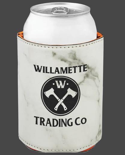 Laser engraved leather drink Koozies