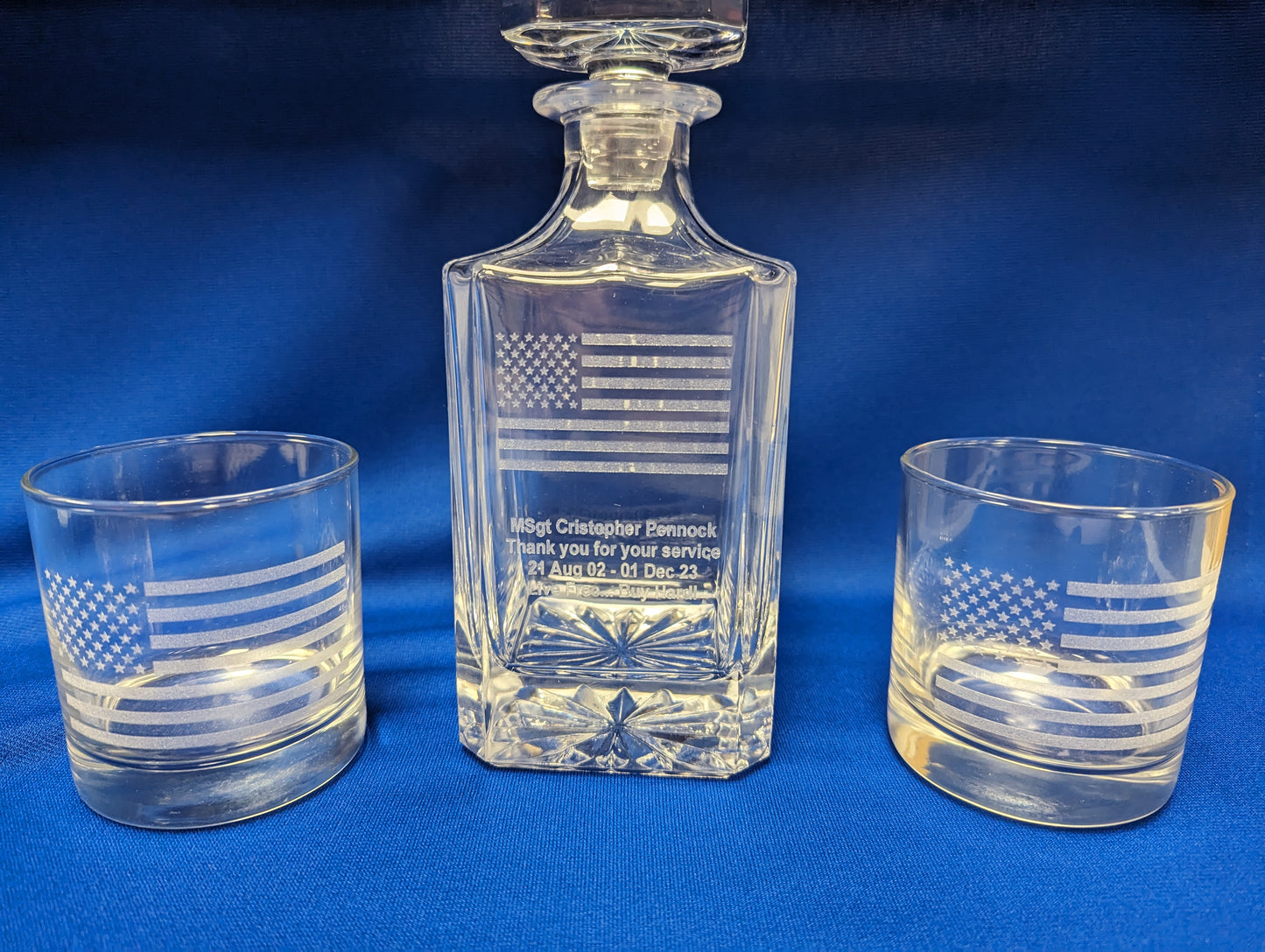 Whiskey Decanter with 2 glasses