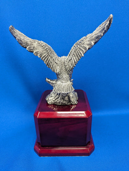 7 1/4 Inch Antique Metallic Silver Eagle