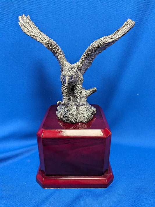 7 1/4 Inch Antique Metallic Silver Eagle