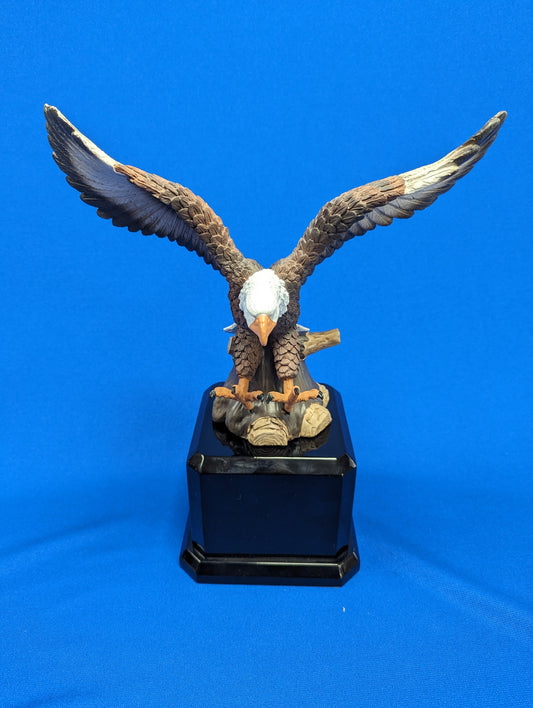 9 1/2" Hand Painted Eagle Resin