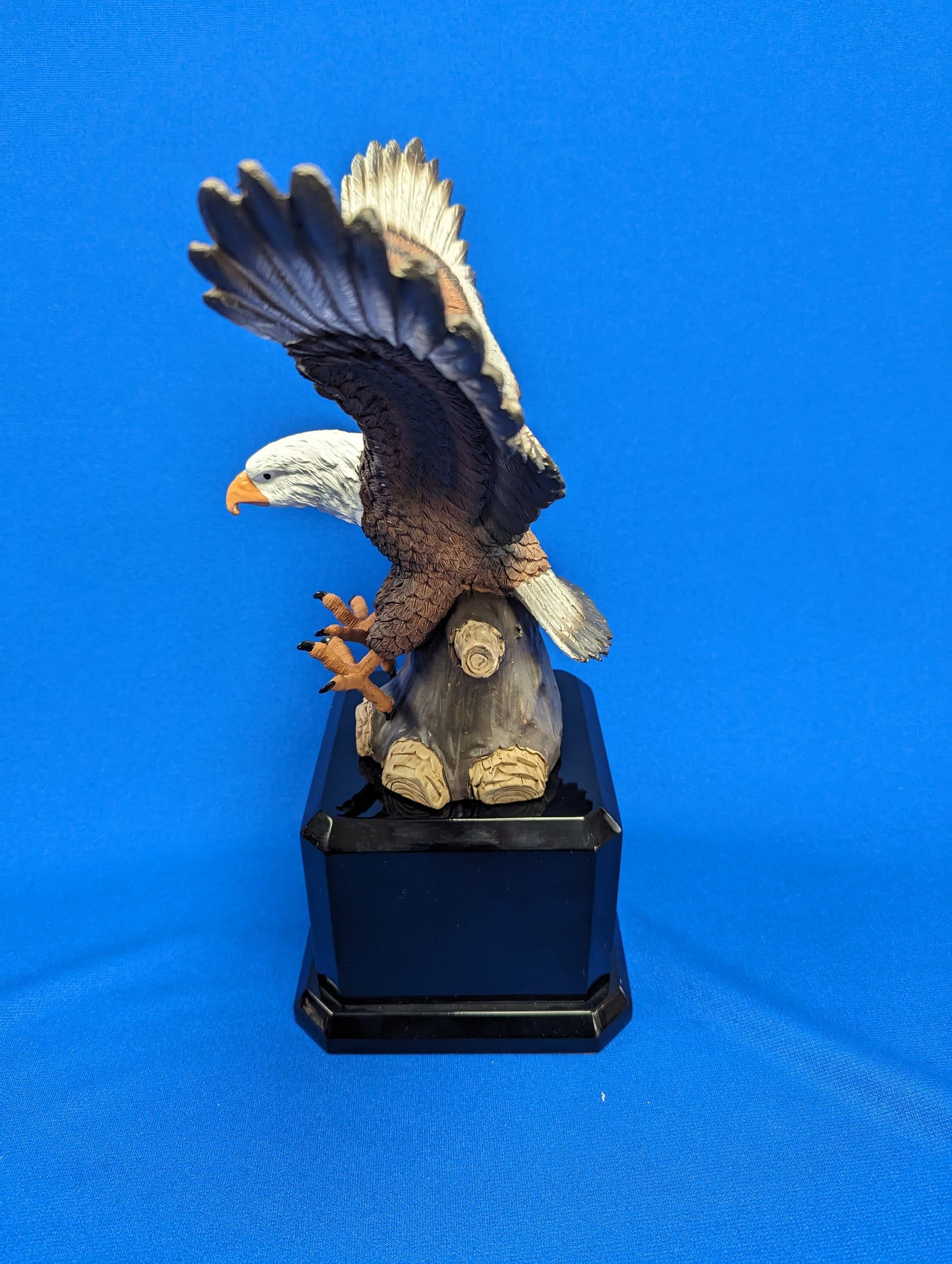 9 1/2" Hand Painted Eagle Resin