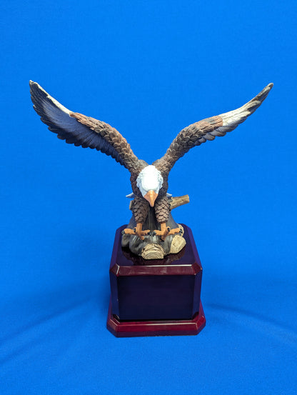 9 1/2" Hand Painted Eagle Resin