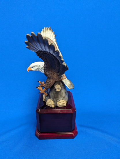 9 1/2" Hand Painted Eagle Resin