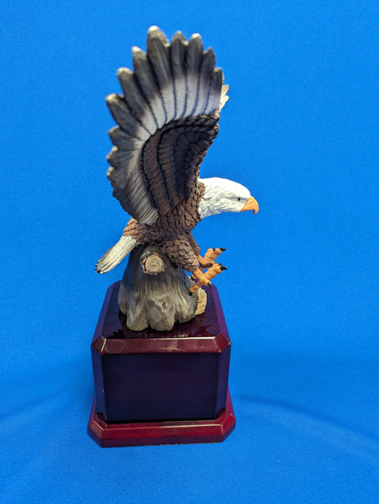 9 1/2" Hand Painted Eagle Resin