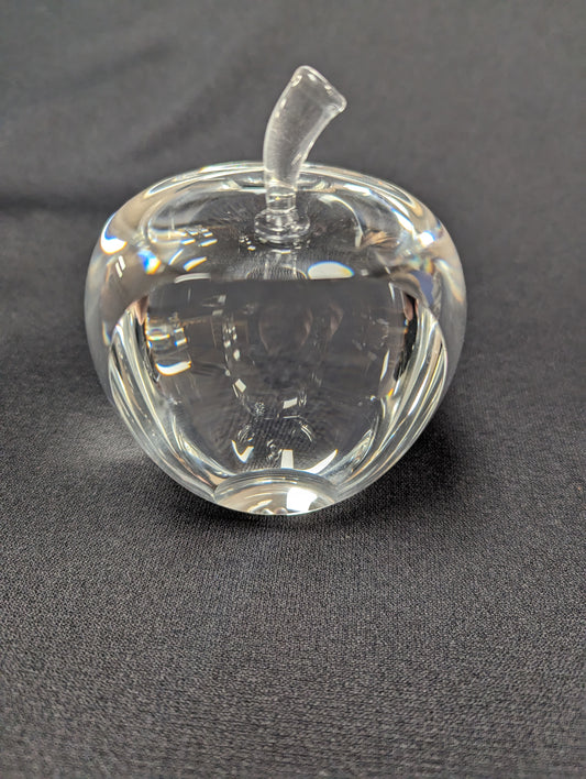 3 3/4" Crystal Apple with Flat Face