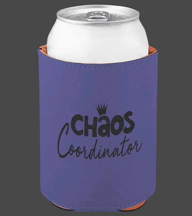 Laser engraved leather drink Koozies