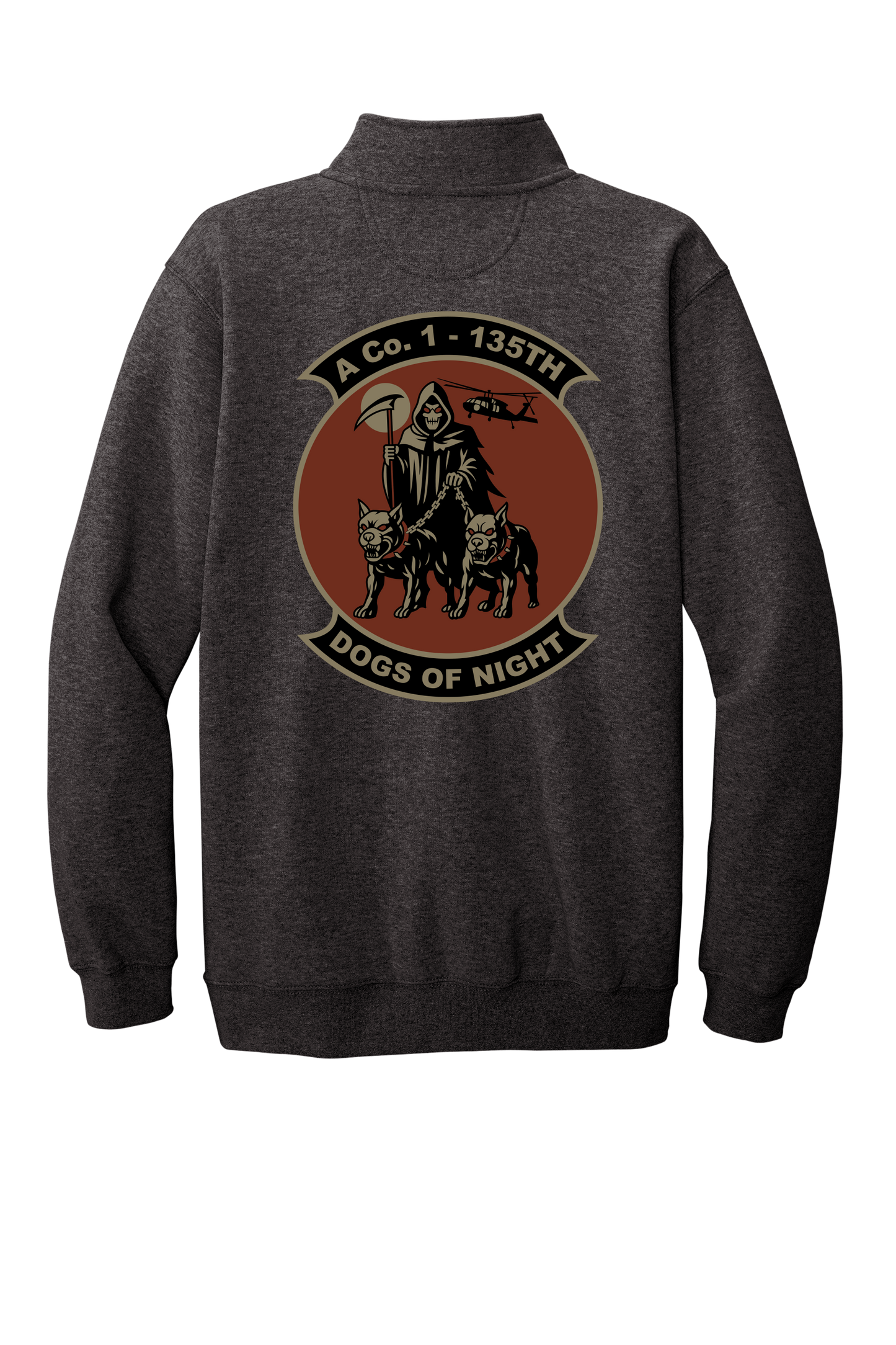 1-135th Dogs of Night Carhartt 1/4 Long Sleeve Sweatshirt