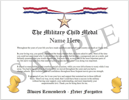 Military Child Medal