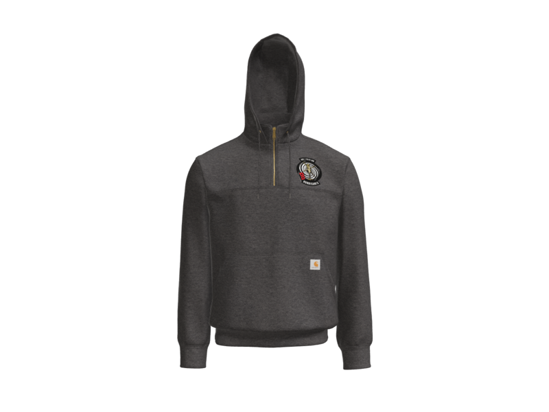 1-135th Until the Storm Passes- Carhartt Rain Defender Paxton Heavyweight Hooded Zip Mock Sweatshirt