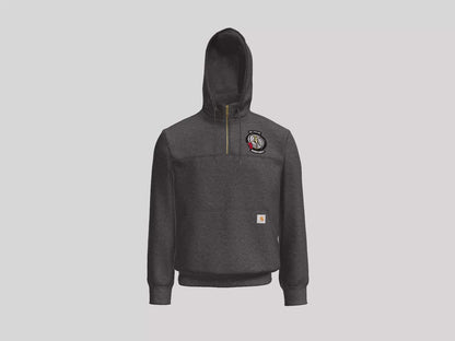 1-135th Until the Storm Passes- Carhartt Rain Defender Paxton Heavyweight Hooded Zip Mock Sweatshirt