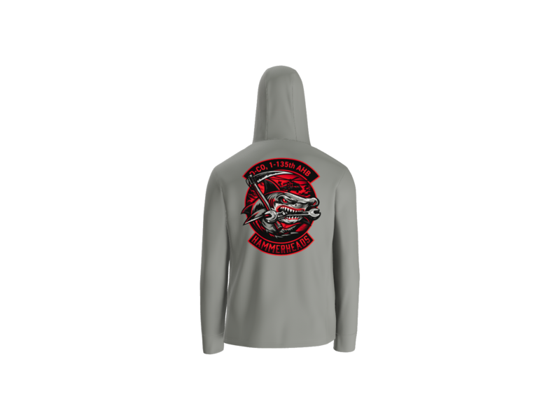 1-135th Hammerheads Carhartt Force Sun Defender Long Sleeve Hooded T-Shirt