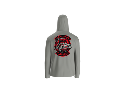 1-135th Hammerheads Carhartt Force Sun Defender Long Sleeve Hooded T-Shirt