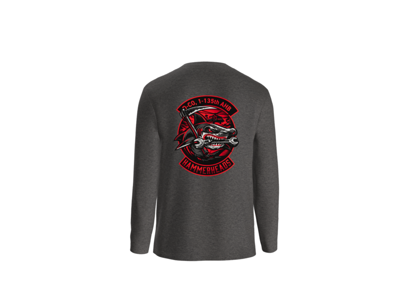 1-135th Hammerheads Carhartt Long Sleeve Henley T-Shirt