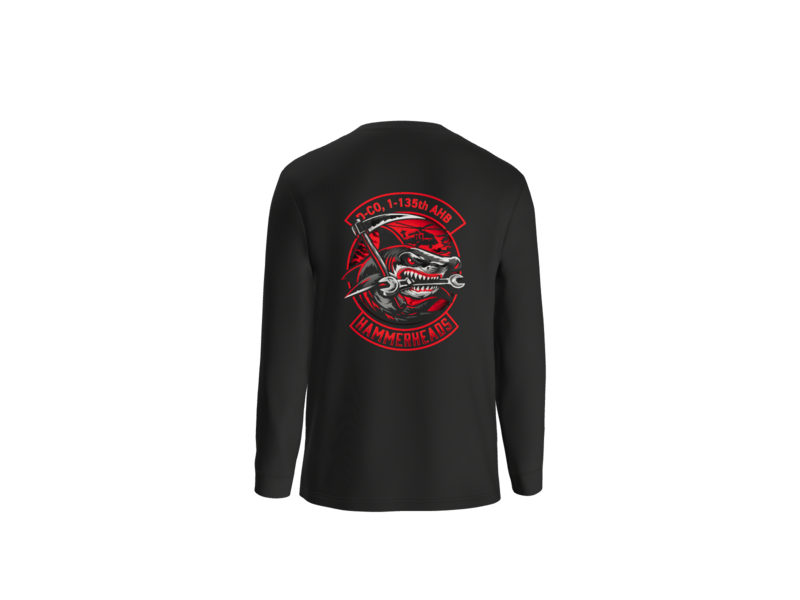 1-135th Hammerheads Carhartt Long Sleeve Henley T-Shirt
