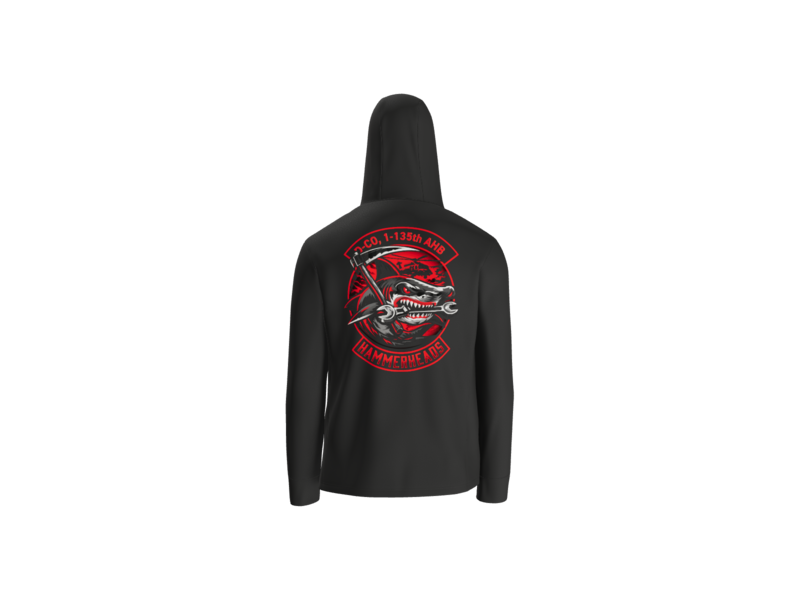 1-135th Hammerheads Carhartt Force Sun Defender Long Sleeve Hooded T-Shirt