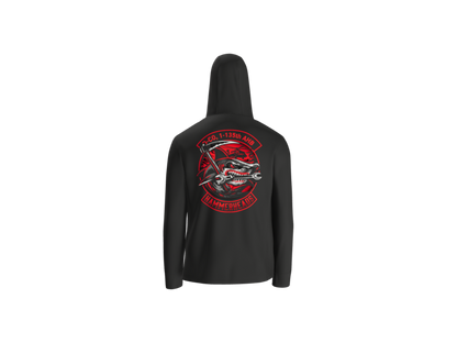 1-135th Hammerheads Carhartt Force Sun Defender Long Sleeve Hooded T-Shirt